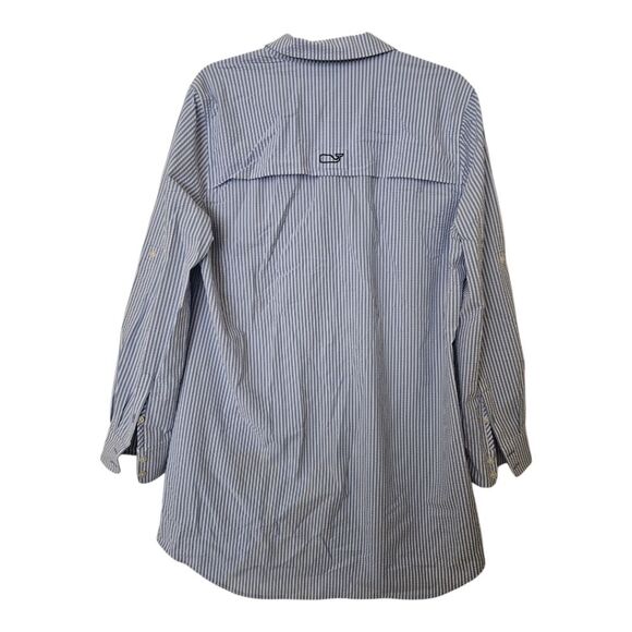 SOLD!!! VINEYARD VINES PERFORMANCE Seersucker Harbor Shirt Dress - Size 16 - Picture 3 of 10